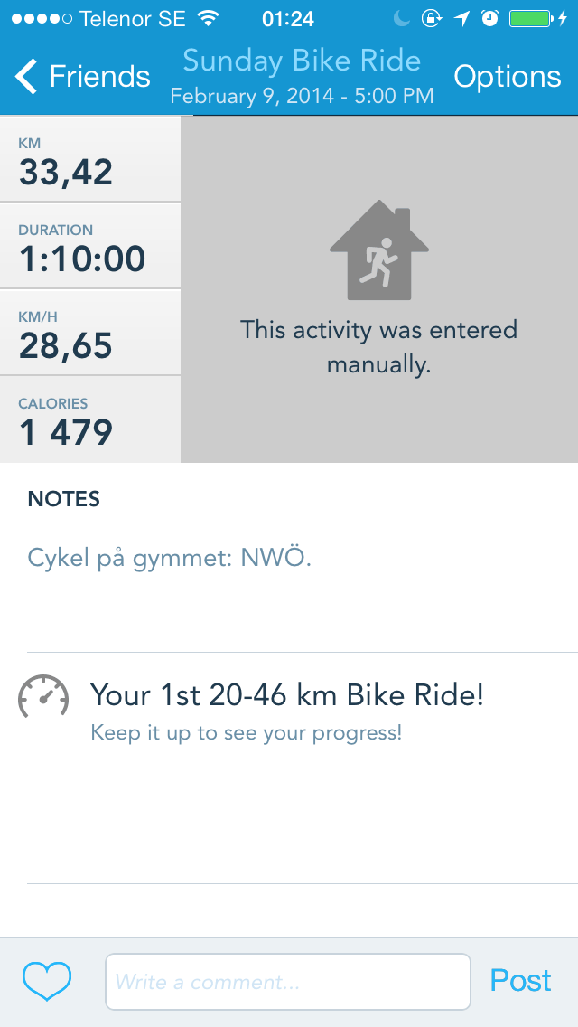 Bild 78: Runkeeper uppmuntrar vid nästan varje aktivitet och har massor med delmål värda att fira.